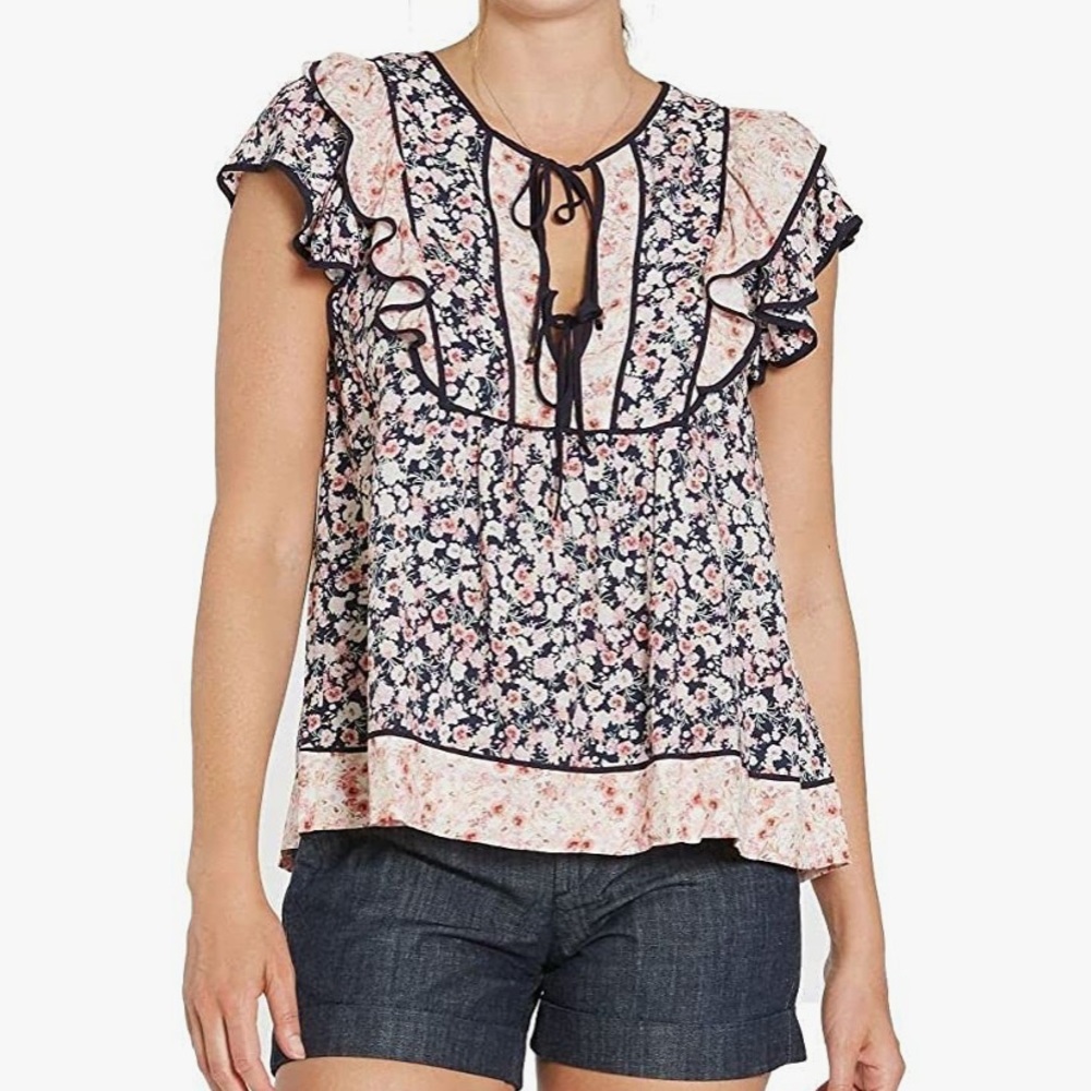Dear John Botanical Ditsy Noor Mixed Print Top